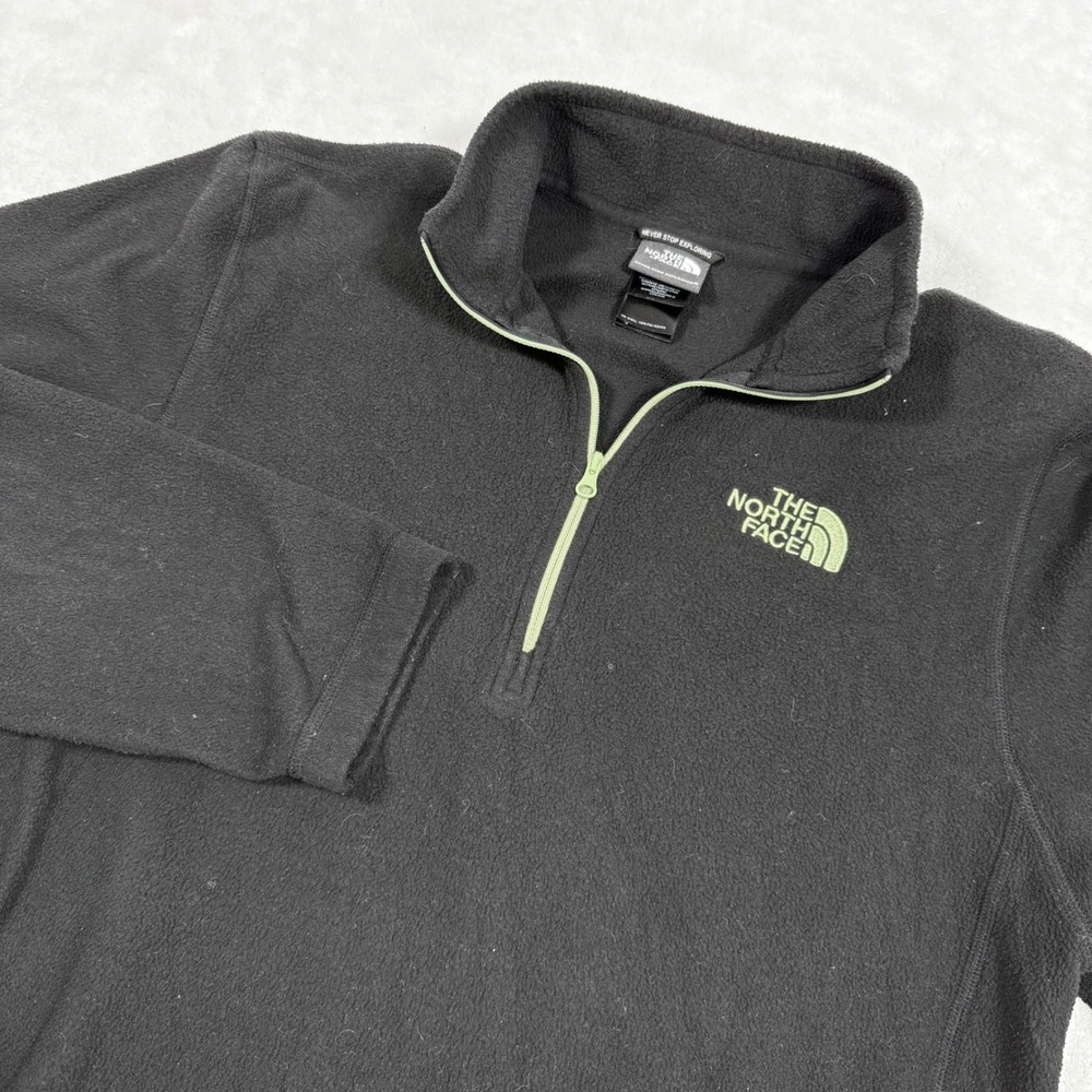 The‎ North Face Mens Fleece 1/4 Zip Pullover Black Medium Jordan